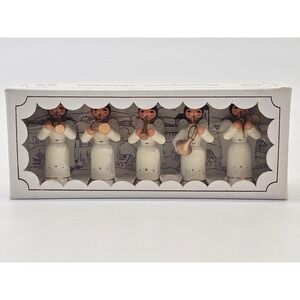 DREGENO Erzgebirge Angel Kapelle 5 Piece Set Wood Ornament Germany 221/010/2 NEW